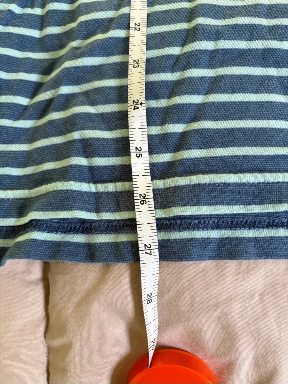 Faherty Blue and Light Blue Striped Polo
